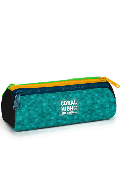 Coral High Geantă pentru creion cu trei compartimente, cu model, pentru copii...
