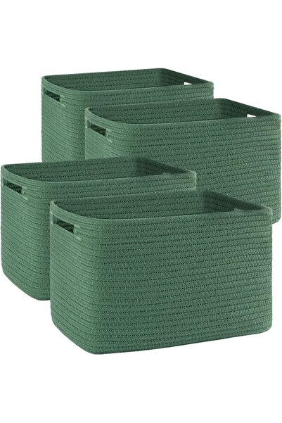 GENERAL 4 Pack Shelf Baskets for Organizing Home - Perfect for Toys, Books, a...