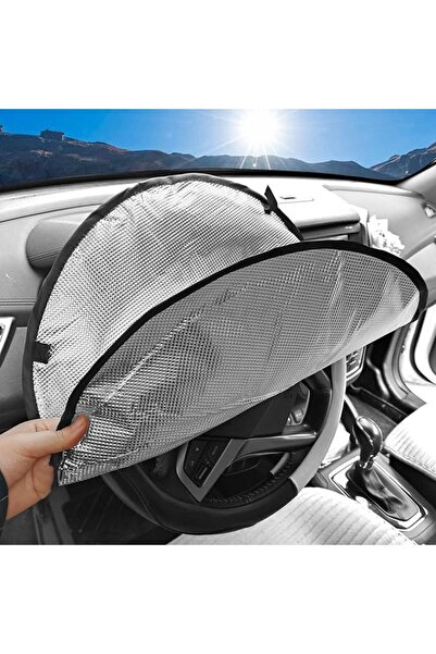 EXCEFORE Upgraded Steering Wheel Sun Shade Cover, 3-Layer Foil Cooling Design...