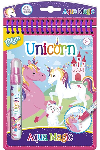 MC Micostore Carte de colorat picteaza cu apa Unicorn Totum