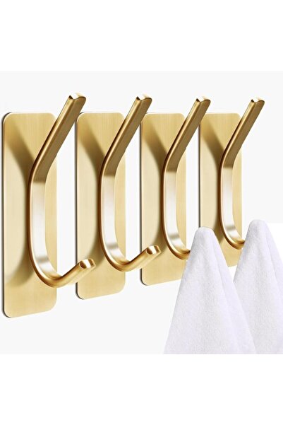 STARSTAR 4 Hooks Hooks Hanger Towel Clothes Bathroom Kitchen Bathroom Wall Go...