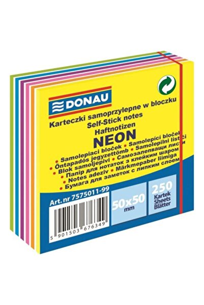 MC Micostore Cub notite adezive DONAU 50 x 50 mm 250 file 6 culori mixate neo...