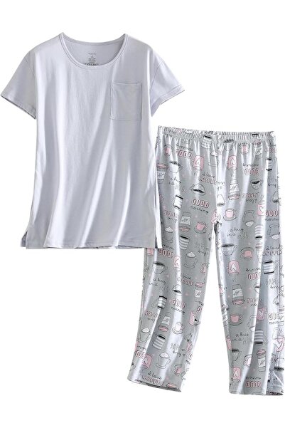 GENERAL PNAEONG Women’s Pajama Set - Sleepwear Tops with Capri Pants Casual a...