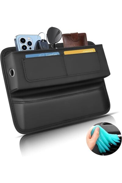 NALACAL Car Seat Gap Filler Organizer, Adjustable Leather Car Organizer Front...