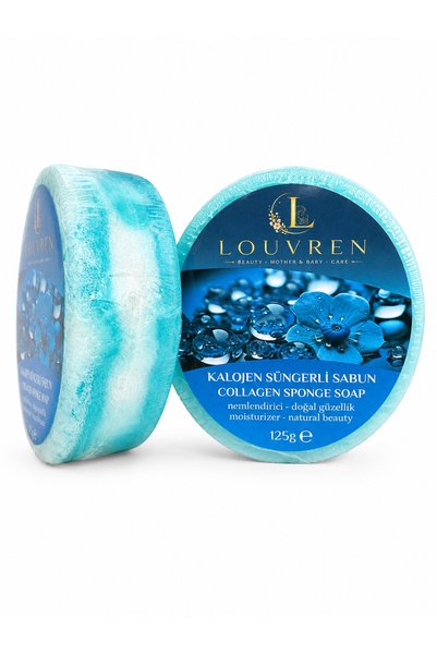 louvren صابون العناية بالبشرة المضاد للشيخوخة والمرطب والمشدد (صابون إسفنج الكولاجين)