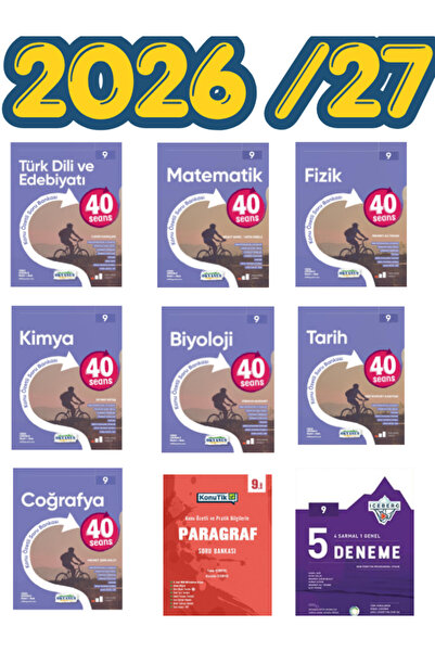 Okyanus Yayıncılık Okyanus yay. 40 Seans 9.Sınıf Edebiyat-Mat -Fizik-Kimya Bi...