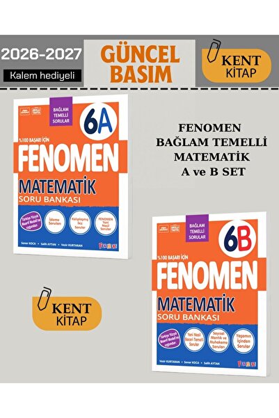 Fenomen Yayıncılık fenomen 6. Sınıf Matematik A - B Soru Bankaları Set (BAĞLA...
