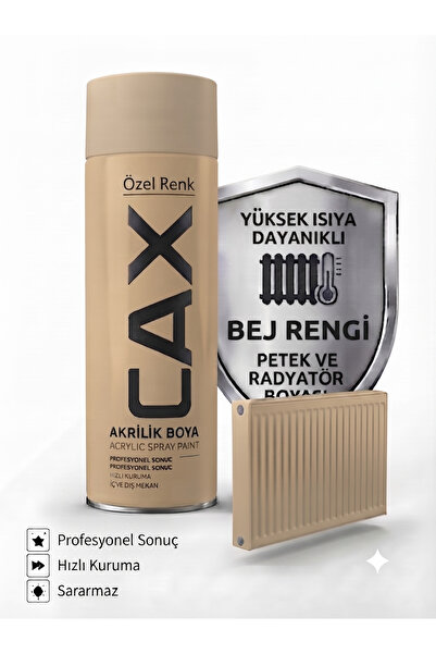 caxcolors CAX Isıya Dayanıklı Petek ve Radyatör Akrilik Sprey Boya 400ml - Hı...
