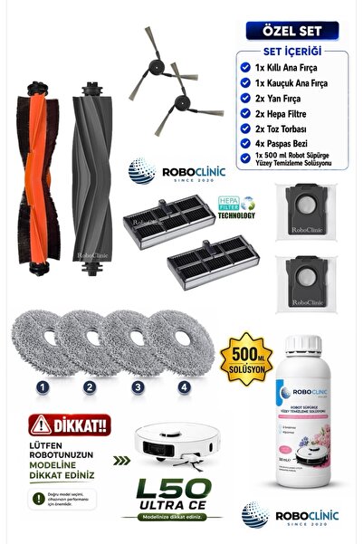 Roboclinic Set de accesorii compatibile cu aspiratorul robot Dreame L50 Ultra...