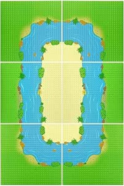 NALACAL 6 Pack Rainforest Base Brick Plate, Scenes Baseplates for River, City...