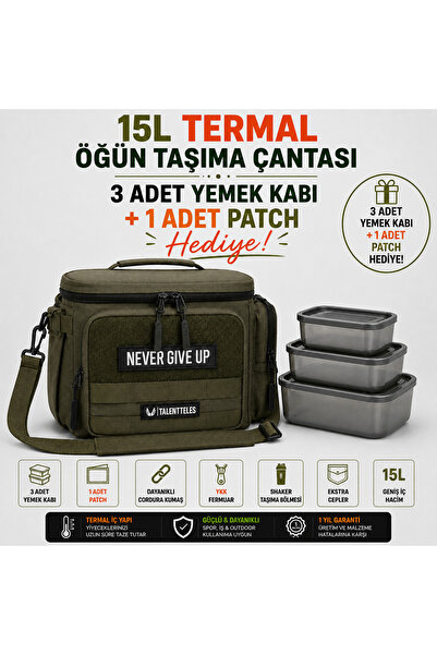 TERMAL 15L HAKİ ÖĞÜN TAŞIMA ÇANTASI