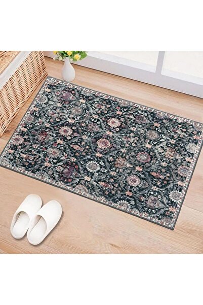 PYEBE Indoor Door Mat Retro Floor Mat, Non Slip Washable Doormat Quickly Abso...