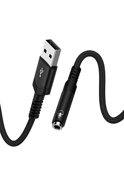 AILKIN USB to 3.5mm Audio Jack Adapter USB-A Male to Aux Female TRRS Stereo D...
