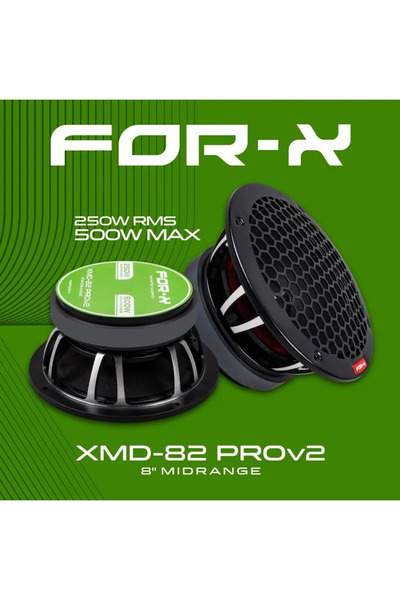 For-X XMD-82PROv2-YENİ VERSİYON-500W MAX-250W RMS-PROFESYONEL ÜST SEVİYE 20CM...
