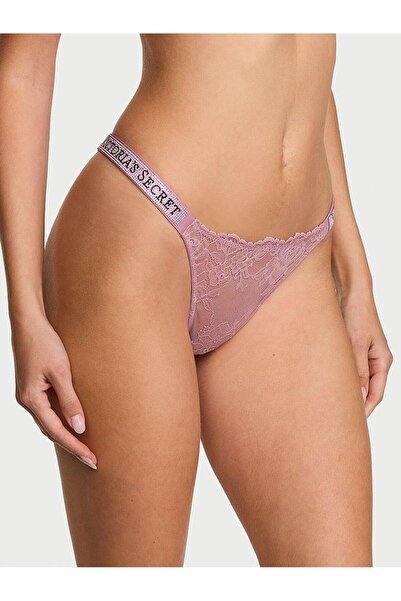 Victoria's Secret Işıltılı Askılı Gül Dantelli Külot