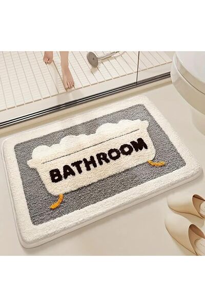 Aissiora Bathroom Mat Non Slip Super Absorbent Stain Resistant Quick Dry Thin...