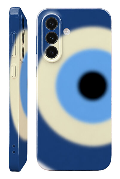 WANNA PROTECT Samsung A35 Nazar Boncuğu Protect Slim Parlak Tam Kaplayan Bask...