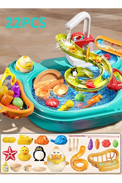 Generic 1 Abs Electric Circulating Water Kitchen Sink Playset Dishwasher Fish...