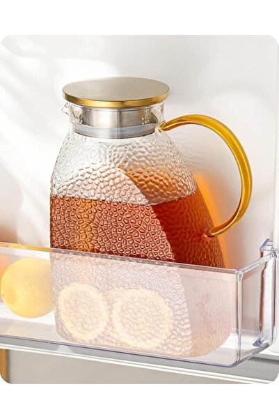 TERRIFI High Borosilicate Glass Water Pitcher – Leakproof Stainless Steel Lid...