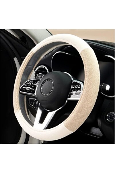 GENERAL Zpana Car Steering Wheel Cover, 15" Linen Breathable Soft Anti-Slip F...