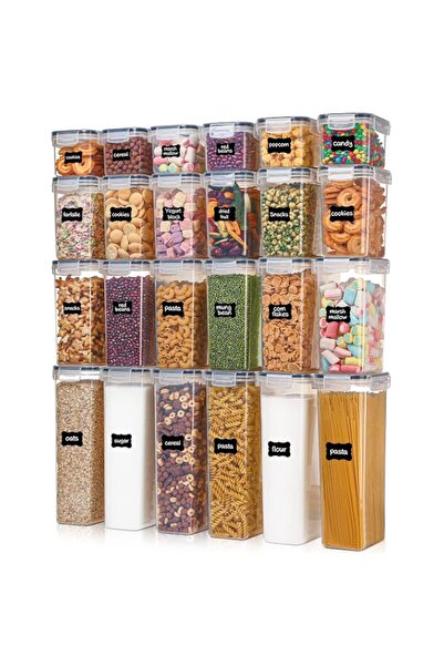 Generic Food Storage Containers for Kitchen Organization, 24 Piece Stackable ...
