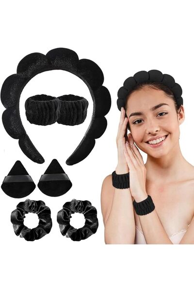 Hannea ® Facial Headband for Women Skincare Headband and Wrist Band 7Pcs Set ...