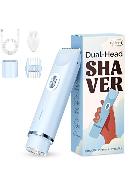 GENERAL Mpotmiy 2-in-1 Electric Shaver for Men, Dual-Head Bikini Trimmer, Gif...