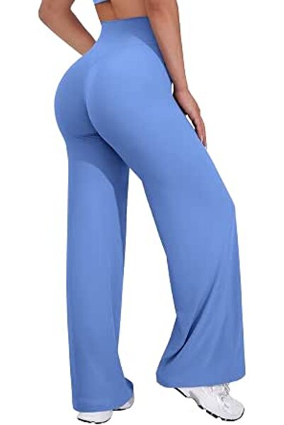 VOYJOY Straight Leggings Bottoms Womens Wide Leg 29"/ 31.5"/33"/35" Pants | H...