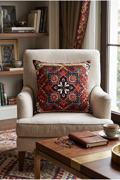 Softifyhome Etnik Desen 2’li Dekoratif Kırlent Kılıfı 43x43 cm – Çift Taraflı...