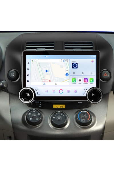 Carplayer Toyota rav4 android screen diamond dual knob model 2007-2012 wirele...