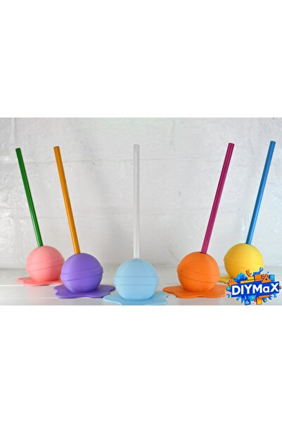 DIYMaX حامل أقلام مكتبي بتصميم على شكل مصاصة، منظم أقلام مزخرف