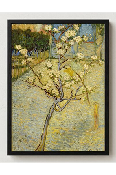 CraftedByPi Van Gogh Van Gogh Çiçek Açan Küçük Armut Ağacı Çerçevesiz Poster ...