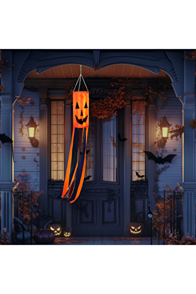 Alista Home Halloween windsock decoration, pumpkin, orange, 122 cm