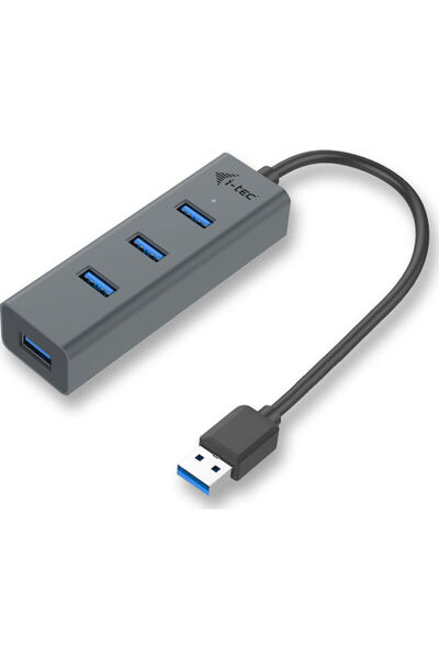 Other i-tec USB Hub 4 Θύρες USB 3.0 με σύνδεση USB-A Γκρι Κωδικός: U3HUBMETAL403