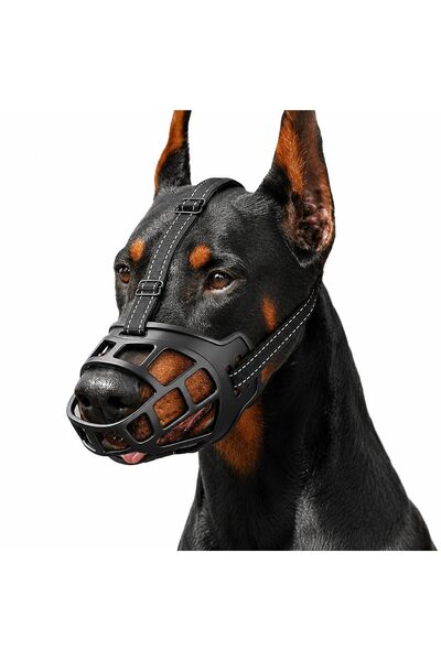 E&D Collection Köpek Ağızlığı No:5 XL Nefes Alabilir Ayarlanabilir Plastik Ağ...