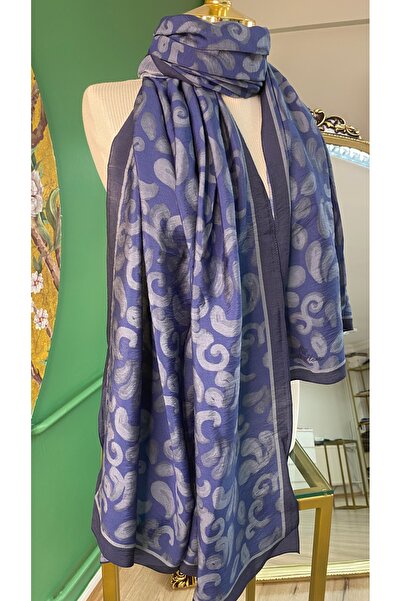 Silk Home Urban Hours Harmony Lacivert Mayda Şal 190x70