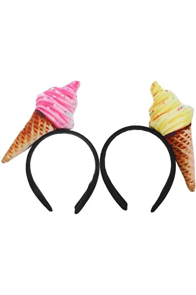 KASTWAVE 2pcs Cute Ice Cream Cone Headbands for Women and Girls – Fun Hair Ac...