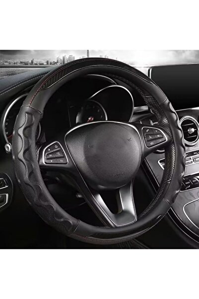 X SPRING Xspring Car Steering Wheel Cover Carbon Fiber, 38 Cm Universal Anti-...