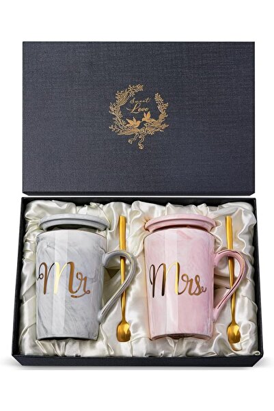 GENERAL Teacher Appreciation Gifts for Women, 14oz Pink Marble Ceramic Gold P...