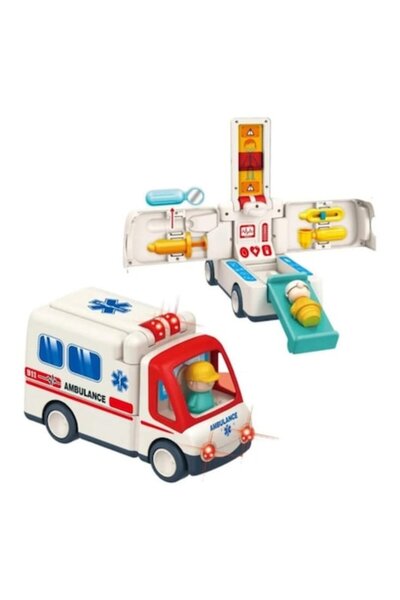 Creative World Toys Ambulanță interactivă, paramedic și pacient, sunete, mult...