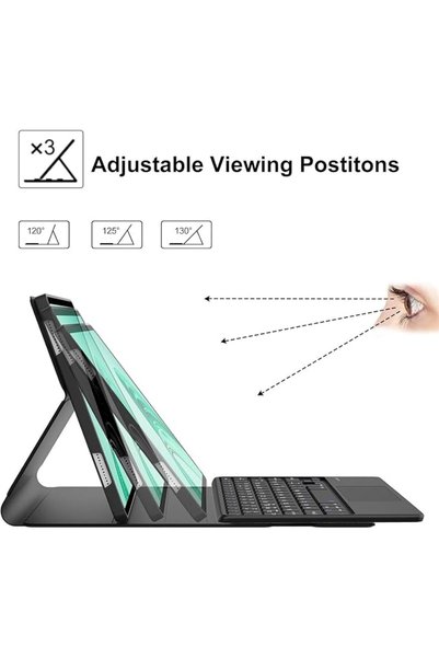 Aookay غطاء لوحة مفاتيح عربية وإنجليزية مع لوحة لمس لجهاز Honor Pad X9a مقاس 11.5 بوصة إصدار 2025، غطاء ذكي رفيع مع