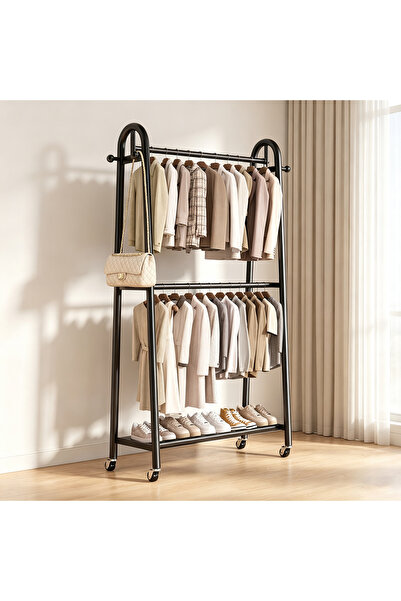 Vitakit Movable Floor Clothes Rack, Thickened Carbon Steel, Storage Organizer...