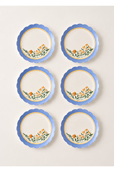 Bella Maison Bianca New Bone 6'lı Pasta Tabağı Seti (20 cm)