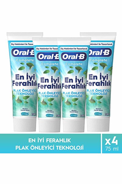 Oral-B Complete Nihai Ferahlık Diş Macunu Çinko ile 75 ml x4