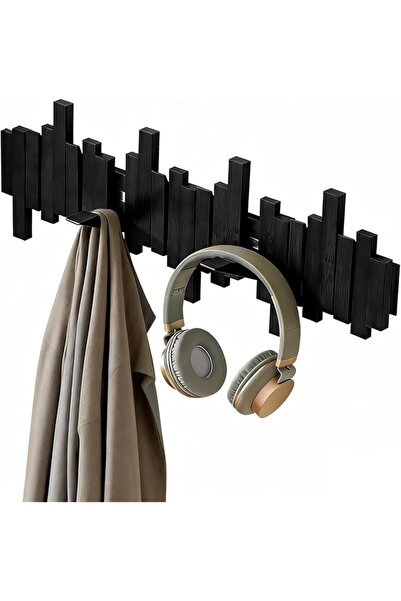 Aissiora Sticks Wall-Mounted Coat Rack Rail Hook with 6 Retractable Pegs – Mo...