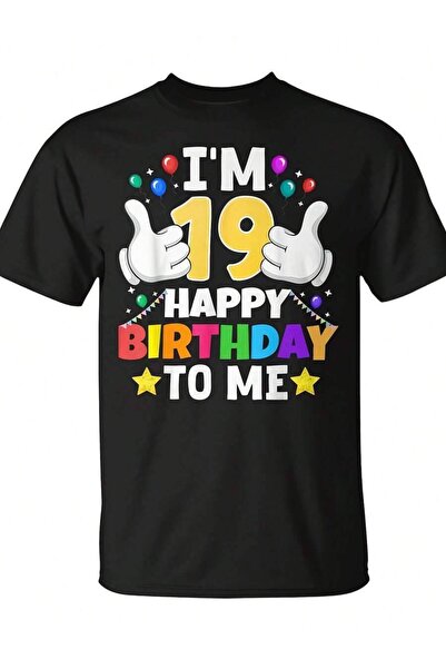 2BIR Happy Birthday Commemorative-Shirt 19th Birthday, Unisex Daily Wear-Shir...