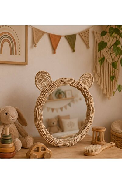 nndsgn Rattan bambu ayna 20 cm