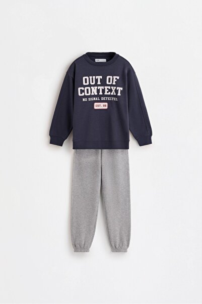 LEFTIES Baskılı sweatshirt ve eşofman altı takımı