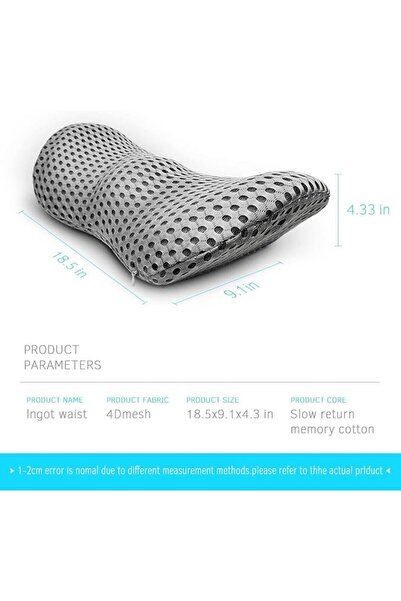Generic Memory Foam Lumbar Support Pillow, Ergonomic Cushion for Car, Office ...