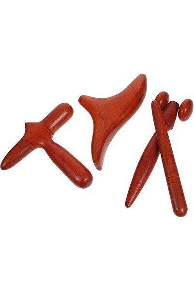 Baluue 4pcs Wooden Stick Gua Sha Tool For Muscle And Skin Refinement Natural ...